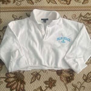 Forever 21 White and Blue Pullover